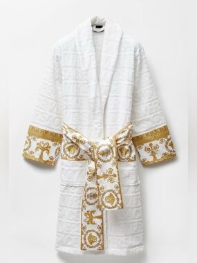 Versace “I ♡ Baroque” Bathrobe – White – Size XL